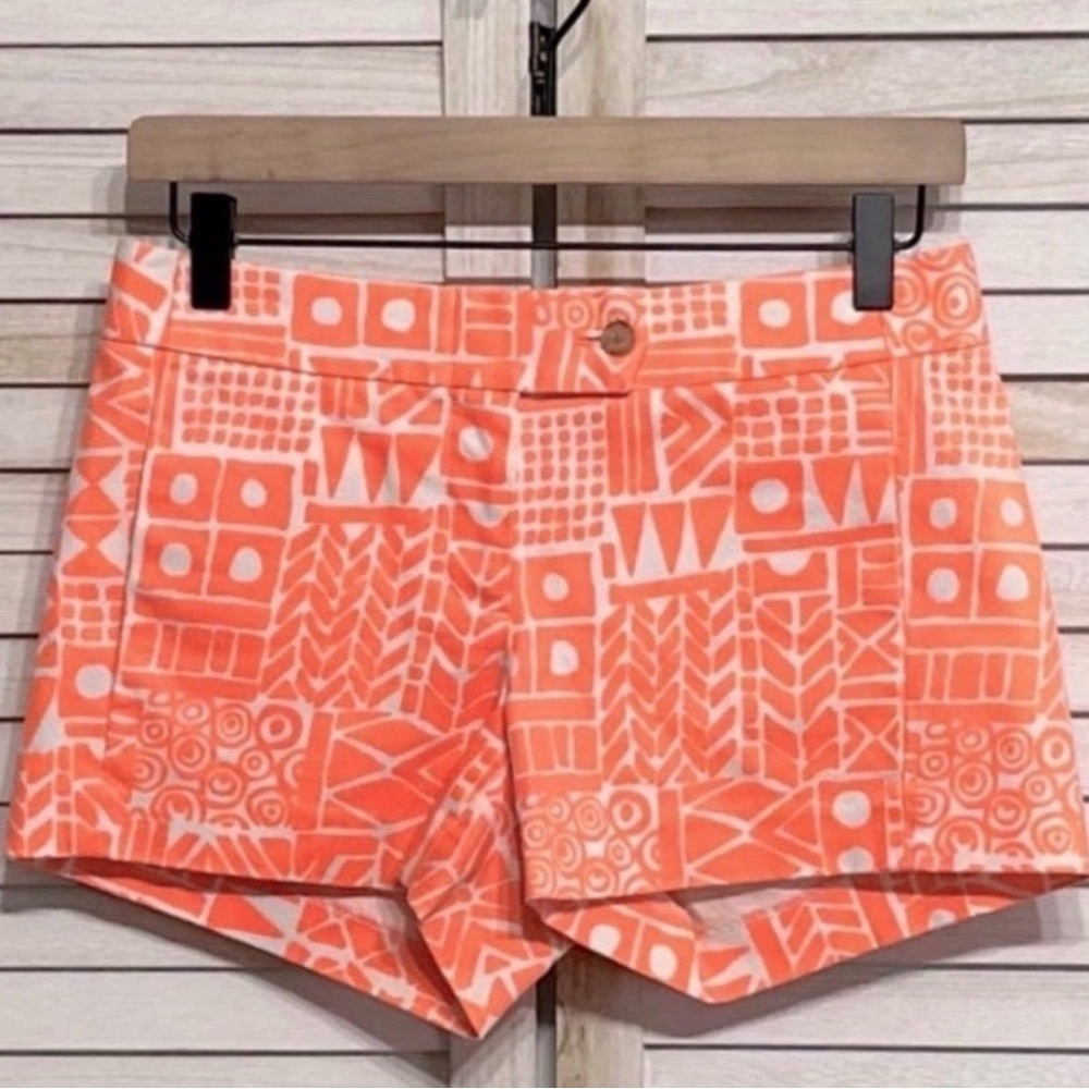 J. Crew City Fit Chino Shorts Geometric Print Size 0 PRICE FIRM
